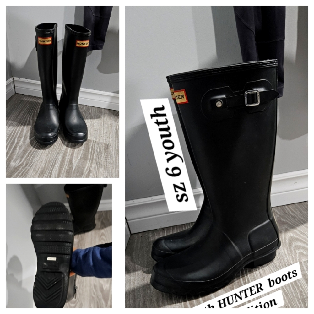 Youth girls size 5 Hunter boots Sz 5 not Sz6)
